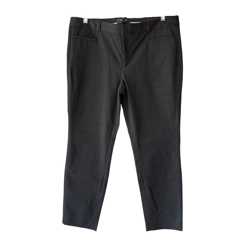 Banana Republic Sloan Ankle Pants Size 14 Black Mid Rise Slim Fit Stretch New